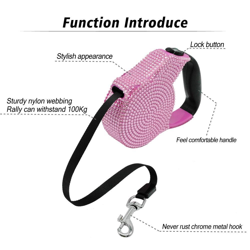 Rhinestone Dog Support Leash